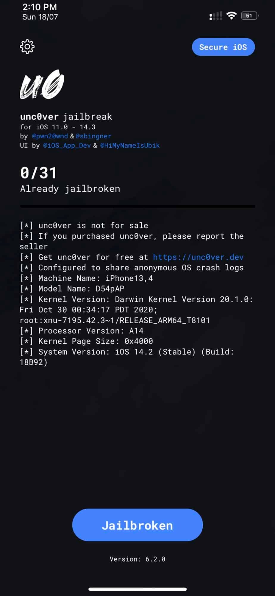 Unc0ver Jailbreak 1